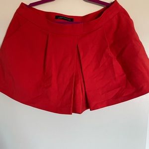 ZARA tailored red shorts.